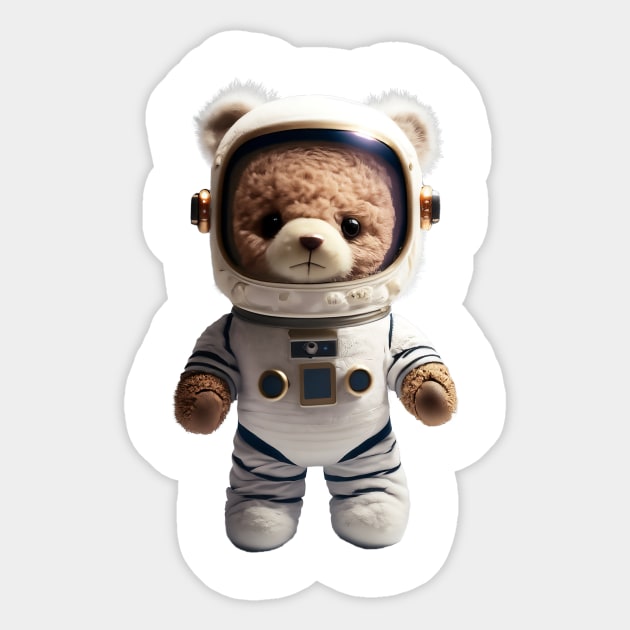 Cosmic Cuddle - The Adventures of Teddy in Space 5 Sticker by Cuteopia Gallery